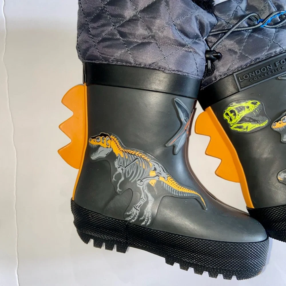 Toddler LONDON FOG Toby Waterproof Snow Boots Kids Rain Sherpa Lined Size: 5